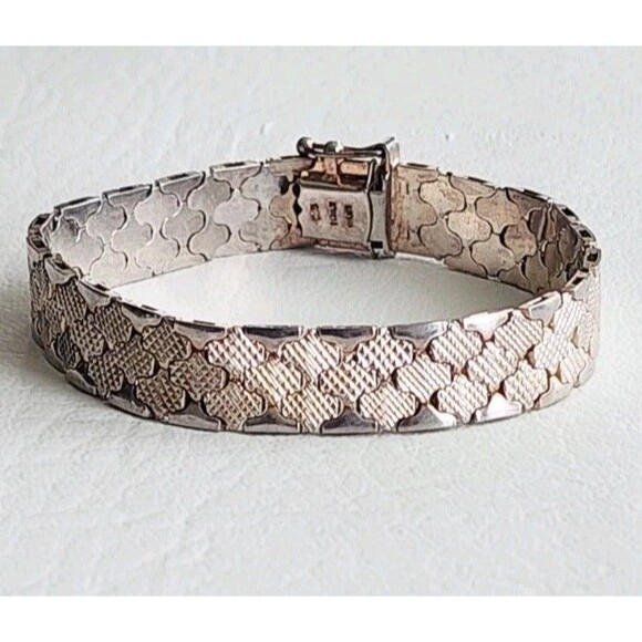Vintage Milor Italy 925 Sterling Silver Chain Bracelet 7 " 17.71g - Picture 1 of 8